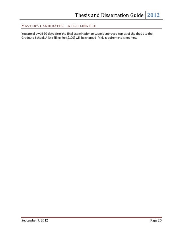 Thesis and dissertation guide