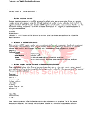 Latest C Interview Questions And Answers