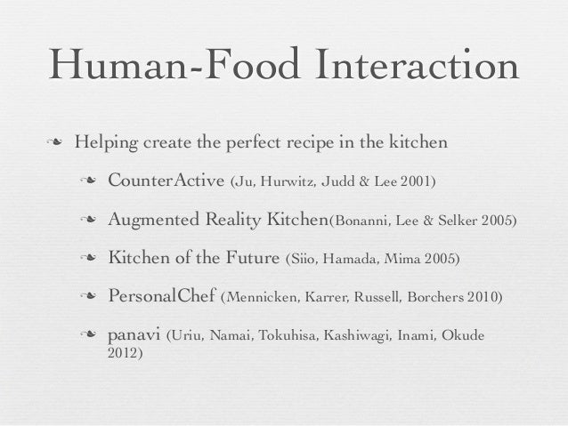 Thesis seminar - Designing for cooks: interactive recipes for everyda…