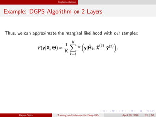 Training and Inference for Deep Gaussian Processes | PDF