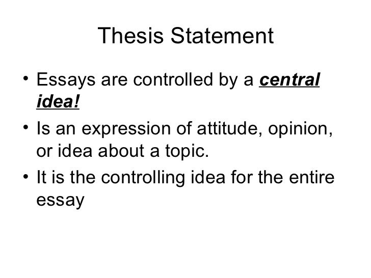 thesis statement in an essay