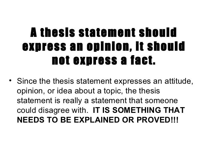 Thesis statemnet