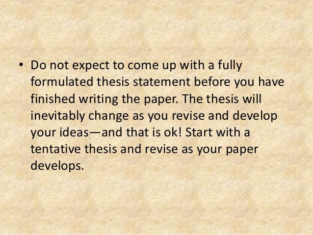What comes after a thesis statement in an essay