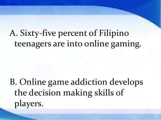 addiction effects of playing on line computer games essay Research paper- video game addiction video game addiction in children video games have to their computer monitor or tv screen, playing. addiction effects of playing on line computer games essay Research paper- video game addiction video game addiction in children video games have to their computer monitor or tv screen, playing.