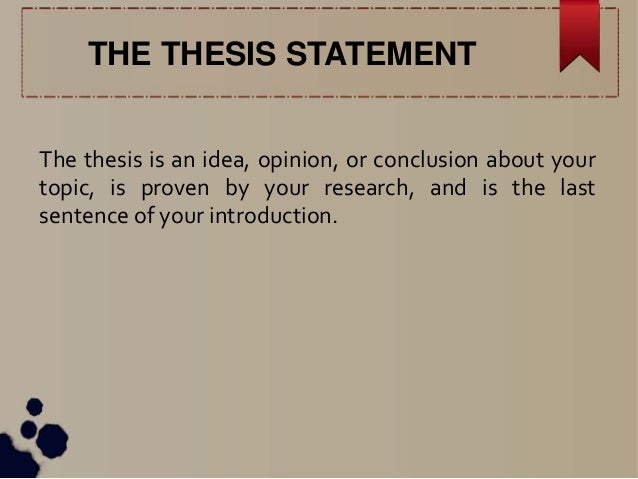 the thesis def
