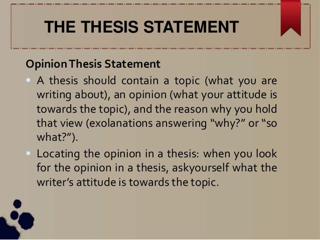 how should a thesis statement look