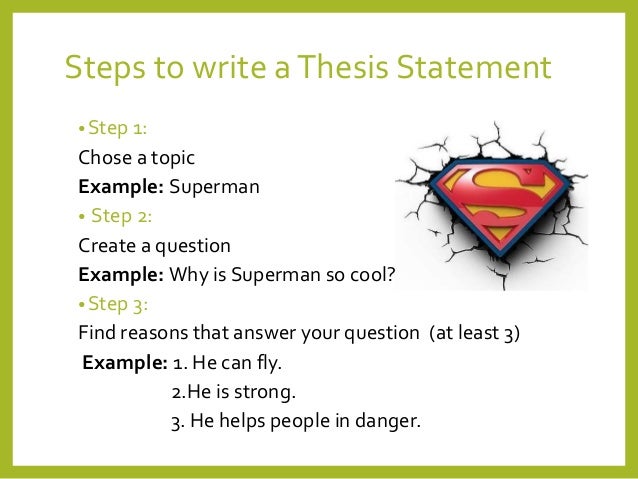 thesis statements four steps to
