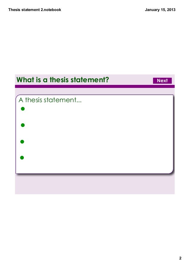 what is a thesis statement grade 4