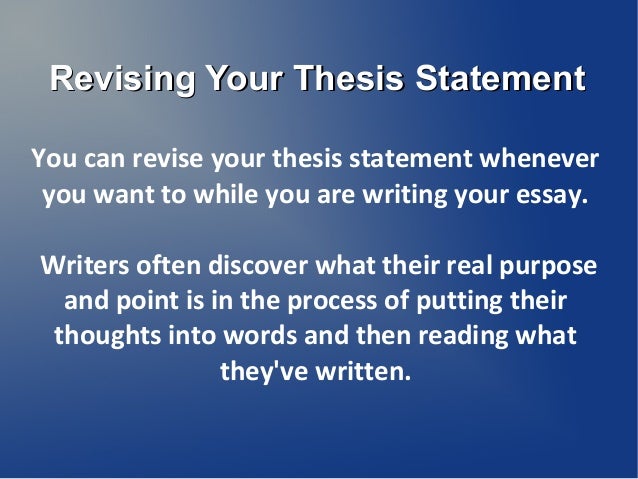 5 paragraph essay thesis statement