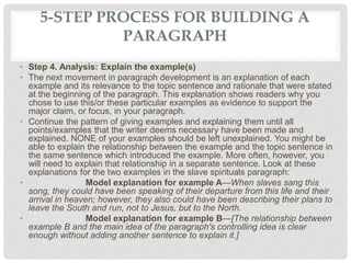 Paragraph Writing Process Examples Thesis Statement Lesson | PPTX