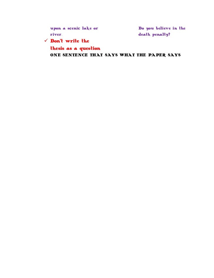Poster thesis statement