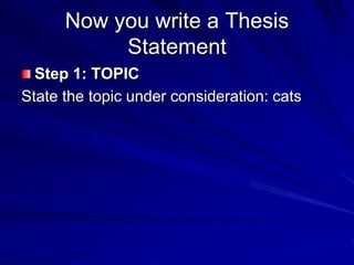 Thesis statement ppt | PPT