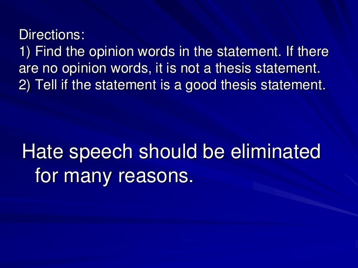 Hate speech essay