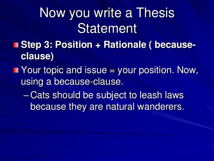 how to write a good thesis statement powerpoint