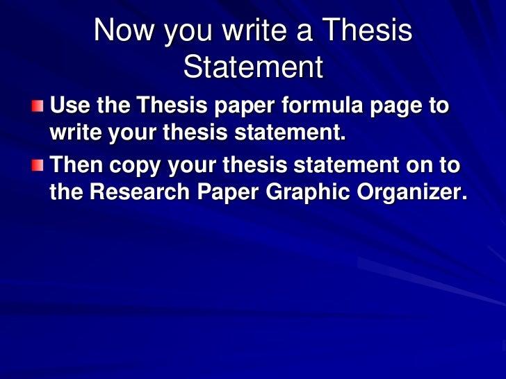 how to write a thesis statement power point