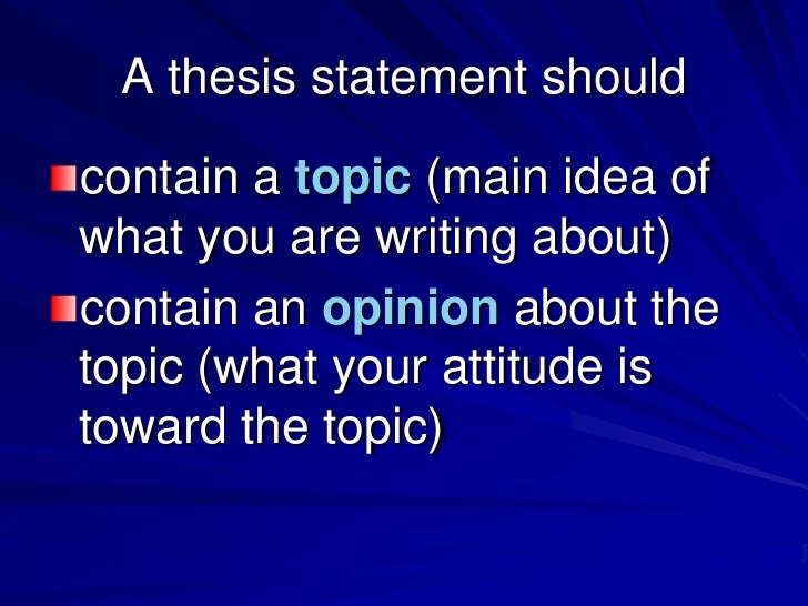 writing a thesis statement in elementary school