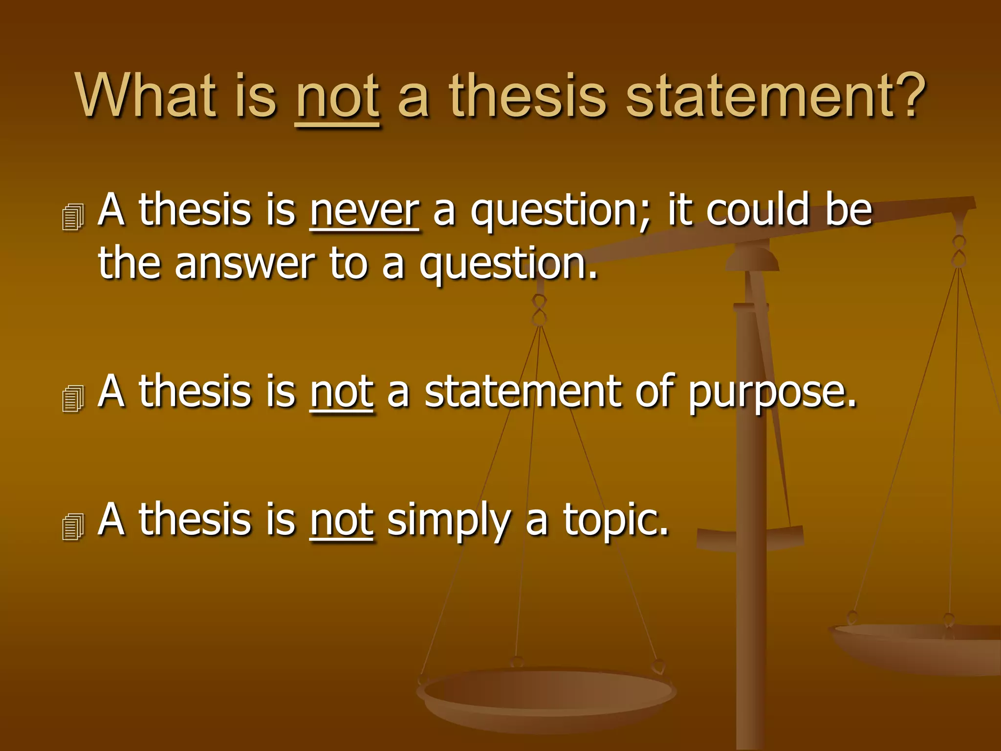 Thesis Statement Presentation | PPTX