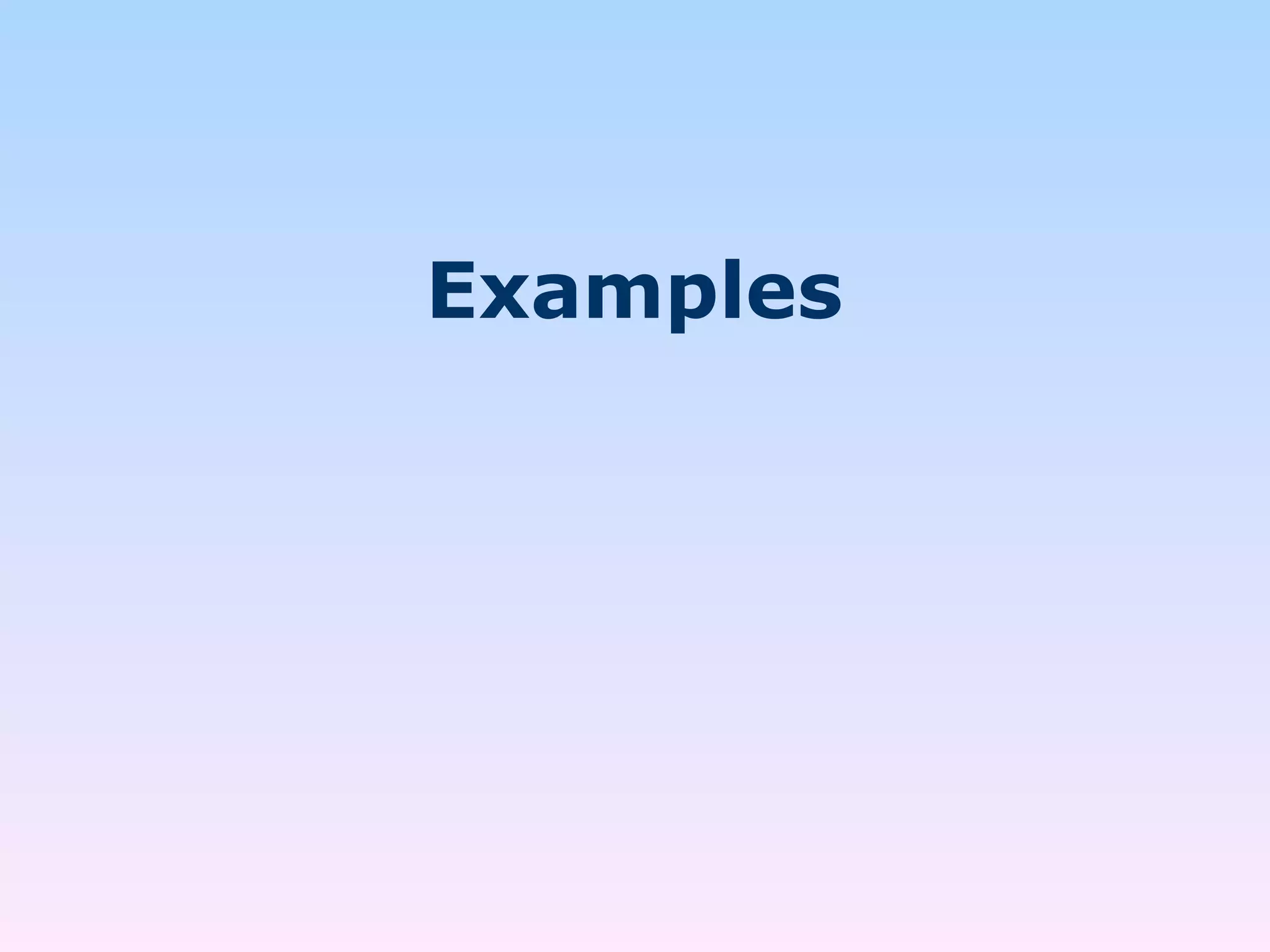 Examples 
