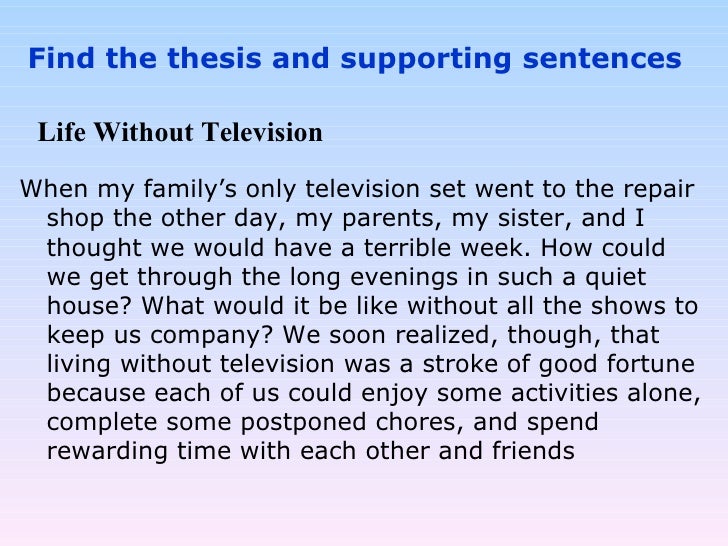 life without television essay