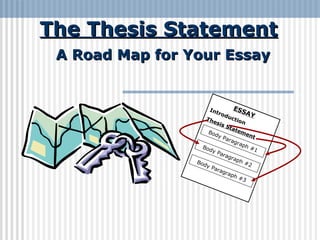 what is the thesis and roadmap in an essay