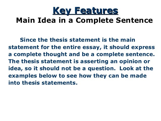 Essay map thesis statement