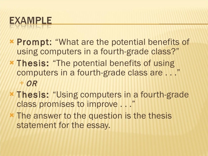 Thesis about using computers
