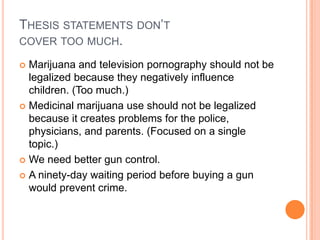 a good thesis statement for gun control