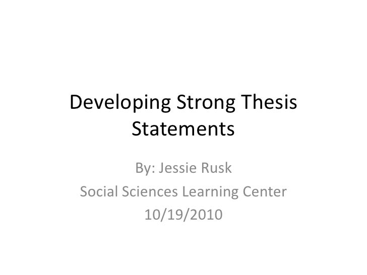 how to make a thesis statement jar