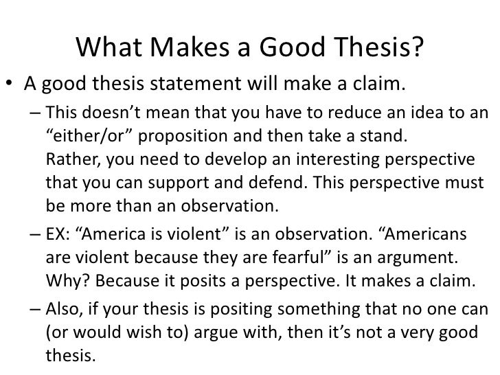 Great thesis statements