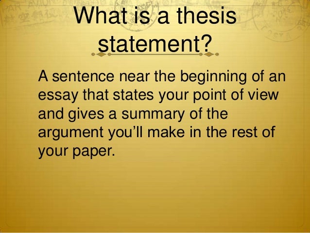 Thesis statemet on festival