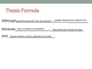 Thesis statements | PPTX