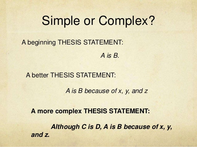 Thesis statement formula
