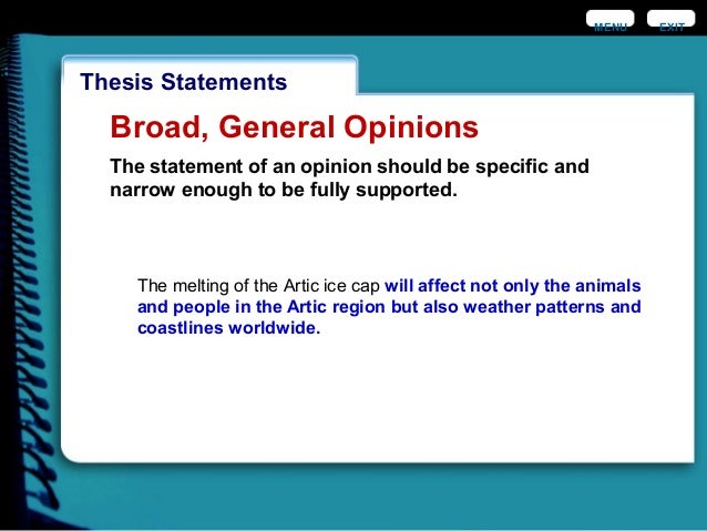 weather thesis statement