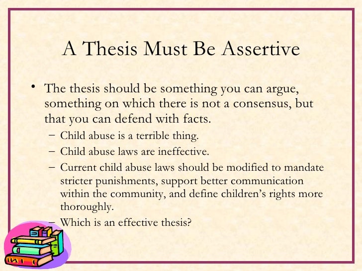 a good thesis statement on child abuse