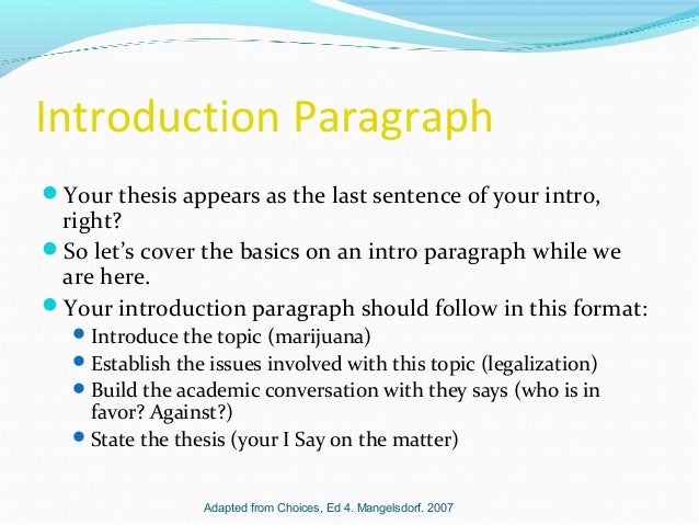 Explicit thesis vs implied thesis picture