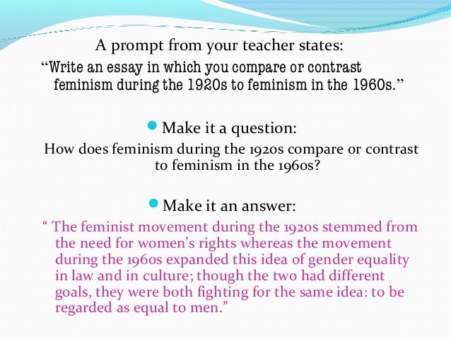 Good thesis statements for feminism