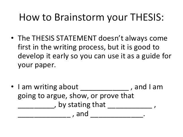 Working thesis example 894461