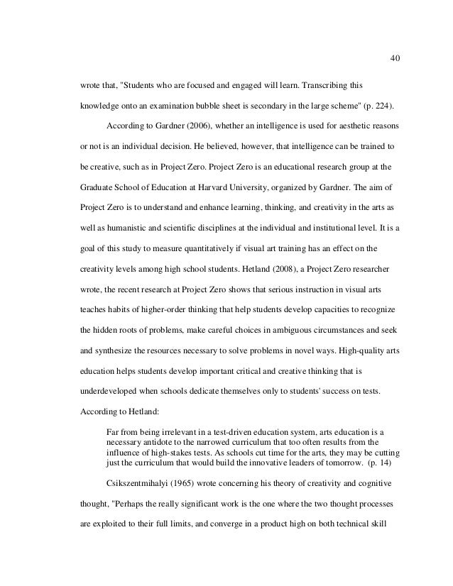 Dissertation high stakes testing
