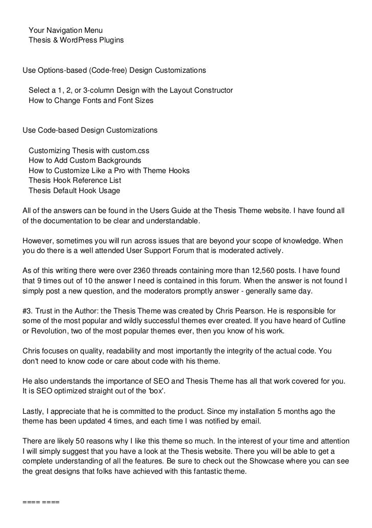 Thesis theme wordpress image