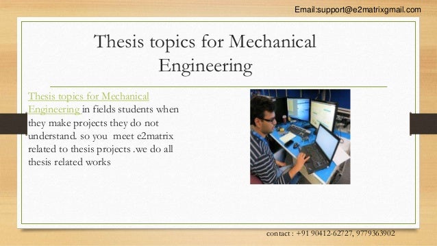 mechanical engineering dissertation topics