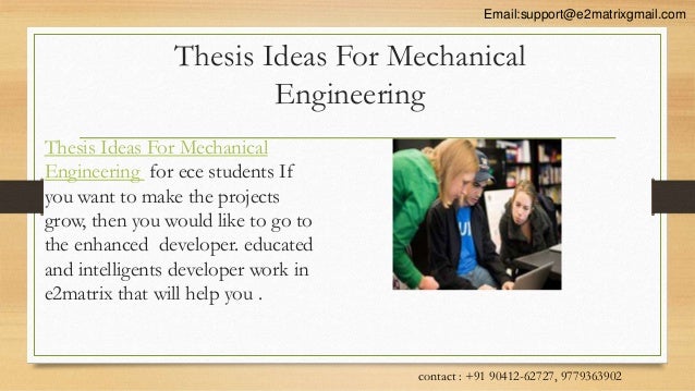 mechanical engineering thesis ideas