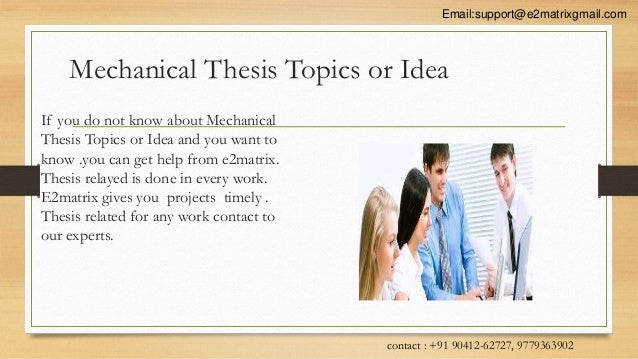 Phd thesis mechanical engineering