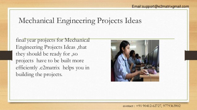 Research proposal topics - mechanical engineering picture