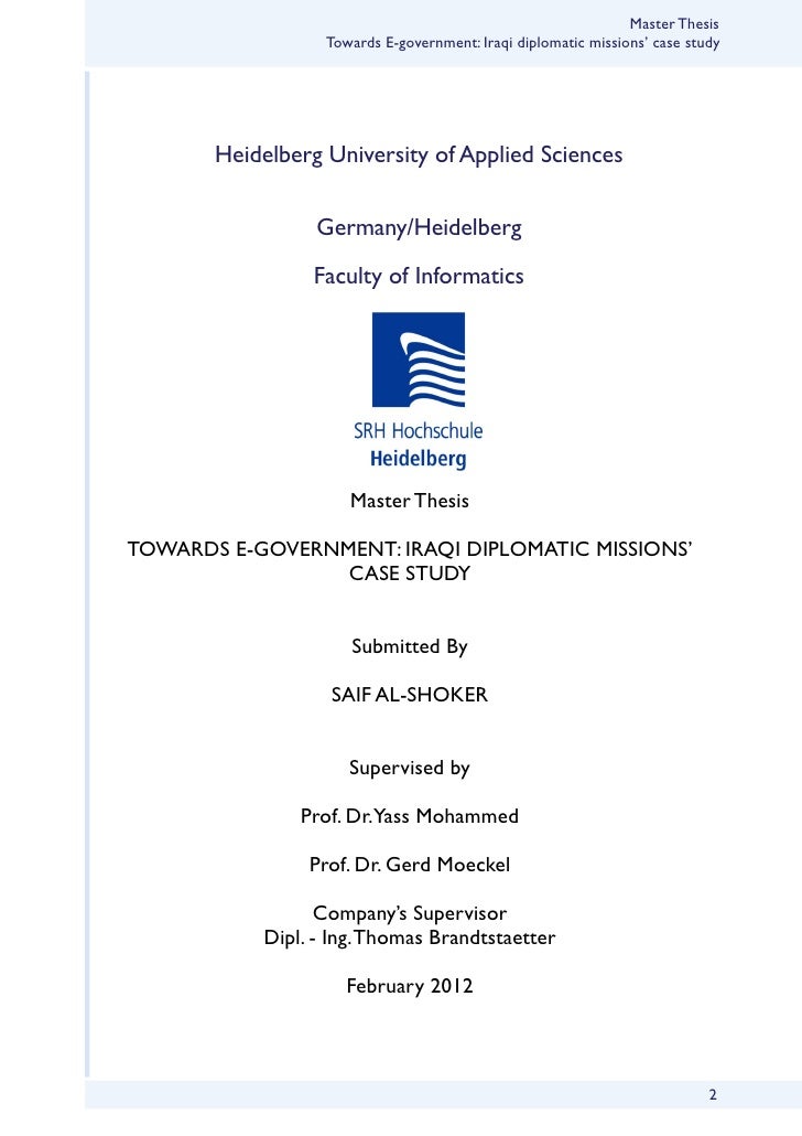 Master thesis in germany