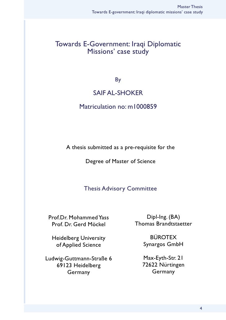Master thesis in germany