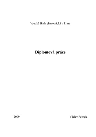 Vysoká škola ekonomická v Praze

Diplomová práce

2009

Václav Pechek

 