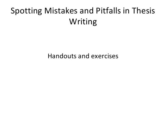 Thesis writing in General