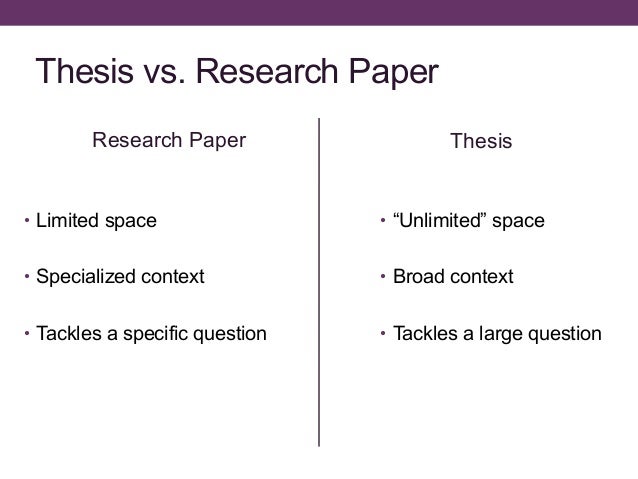 Differences between term papers and research papers