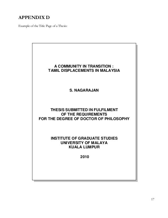 Thesis front page