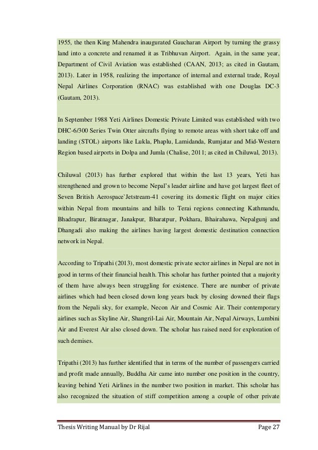Thesis writing nepal